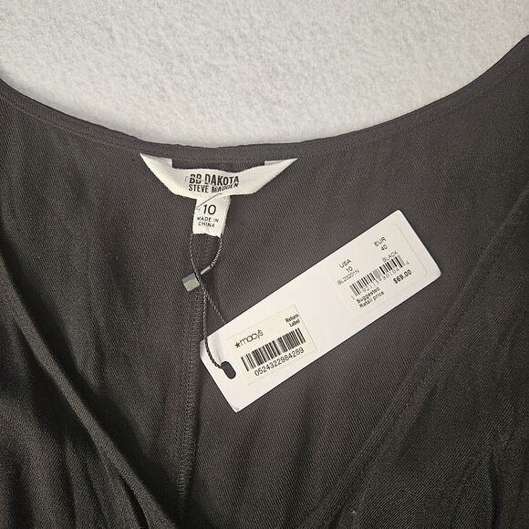 BB Dakota STEVE MADDEN Black Romper NWT Sz 10 Shorts Flutter Sleev - Picture 8 of 8